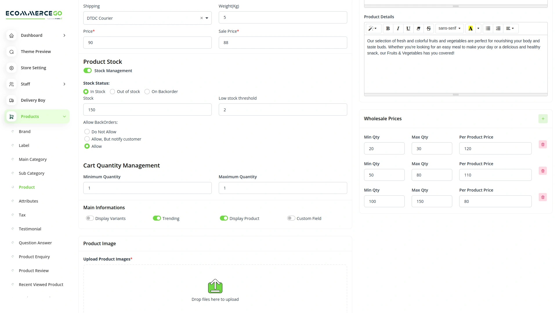 Wholesale Product – eCommerceGo Add-On