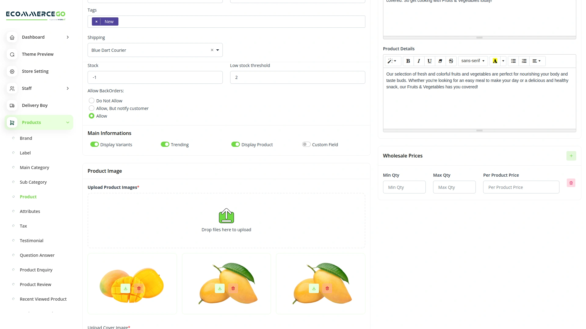 Wholesale Product – eCommerceGo Add-On