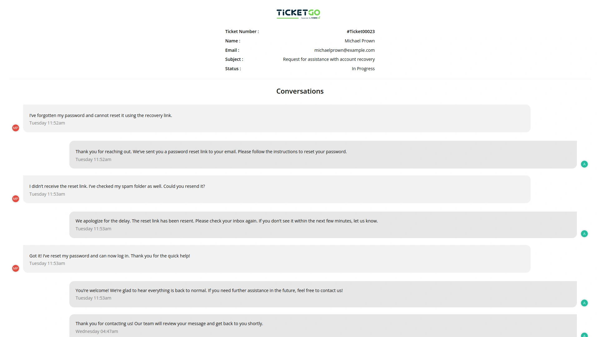 Export Conversations – TicketGo Add-On