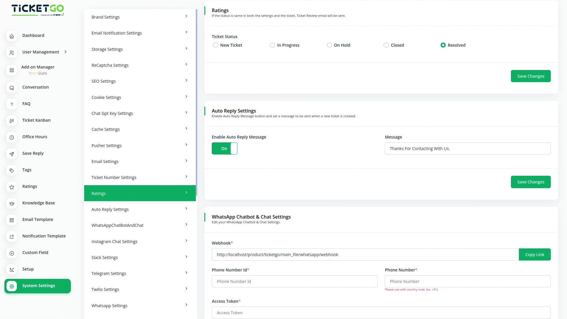 Ratings – TicketGo Add-On