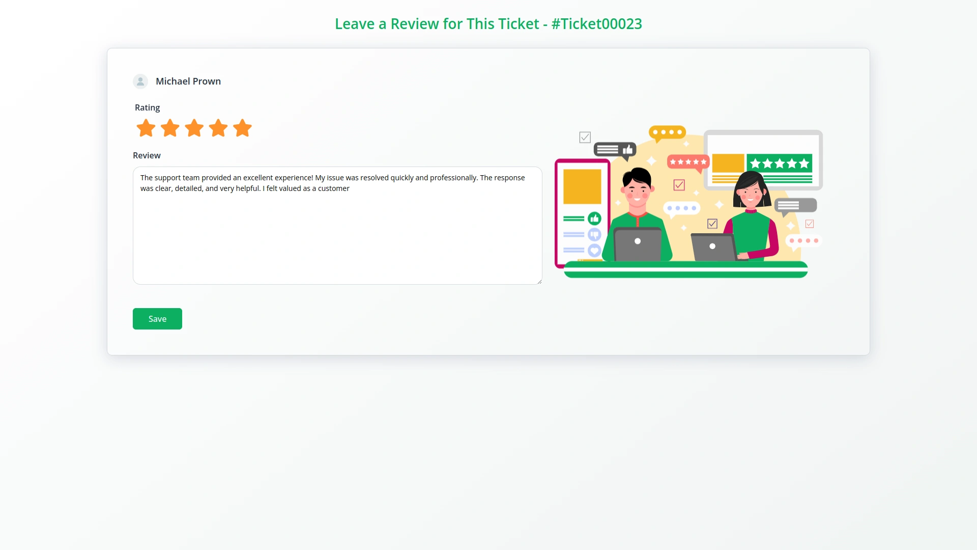 Ratings – TicketGo Add-On