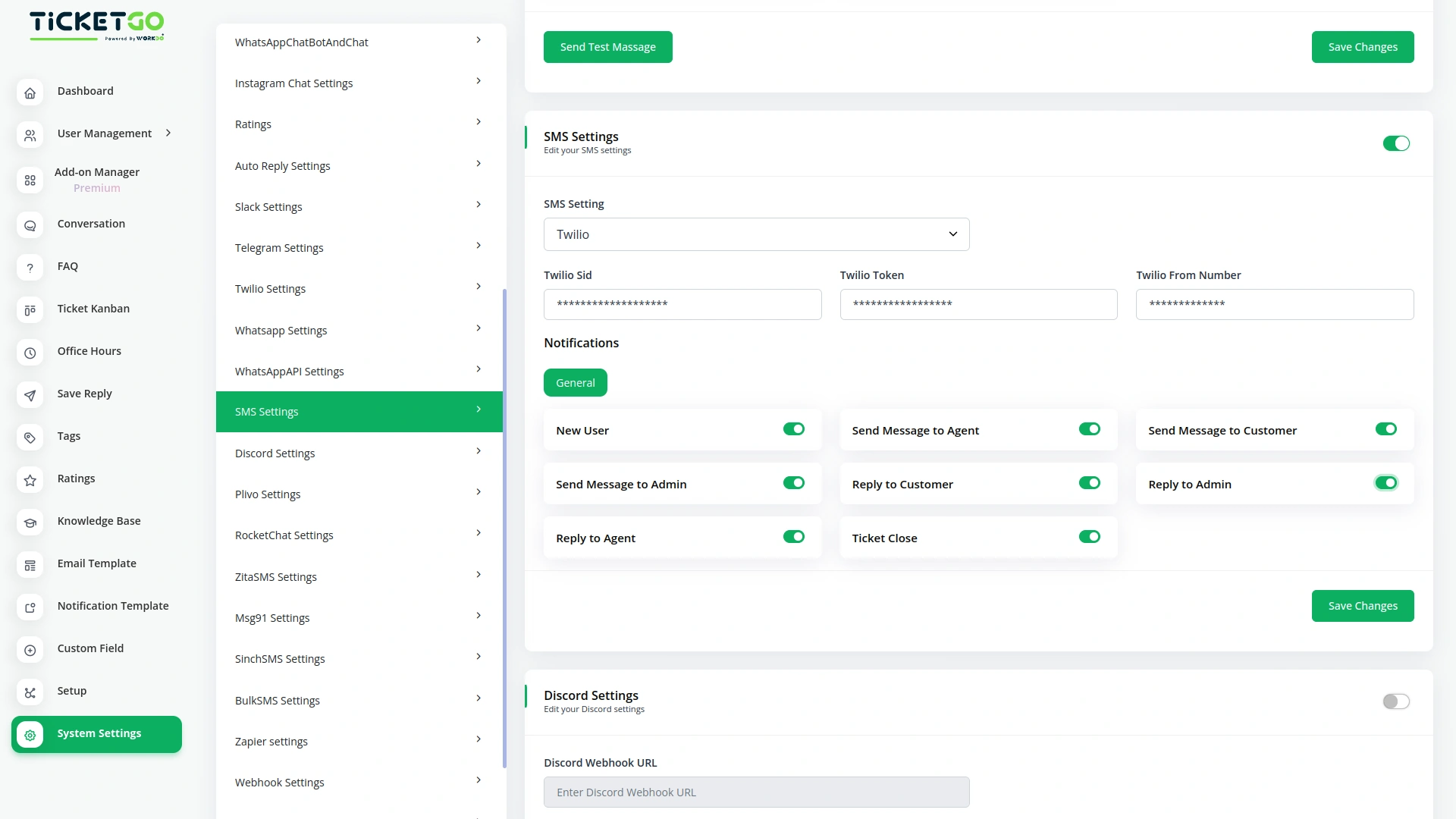 SMS – TicketGo Add-On
