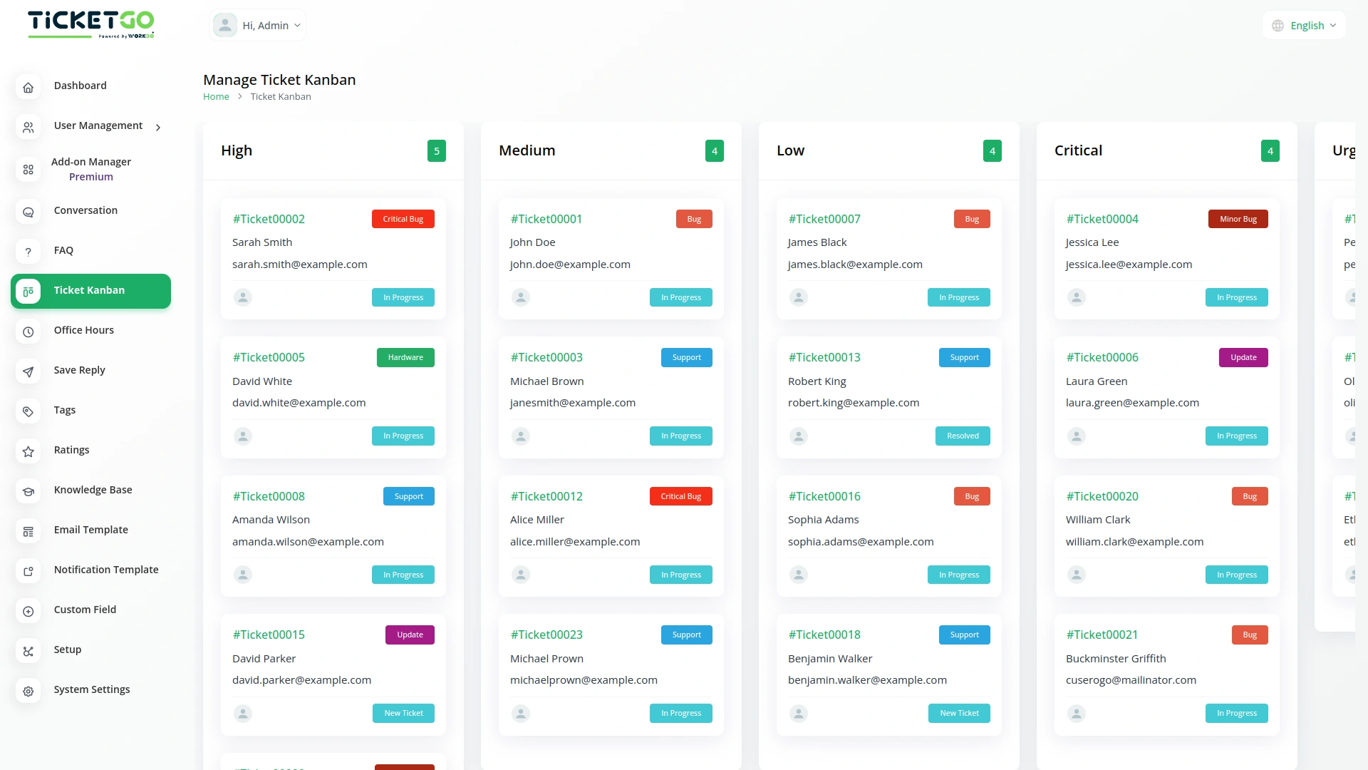 Ticket Kanban – TicketGo Add-On