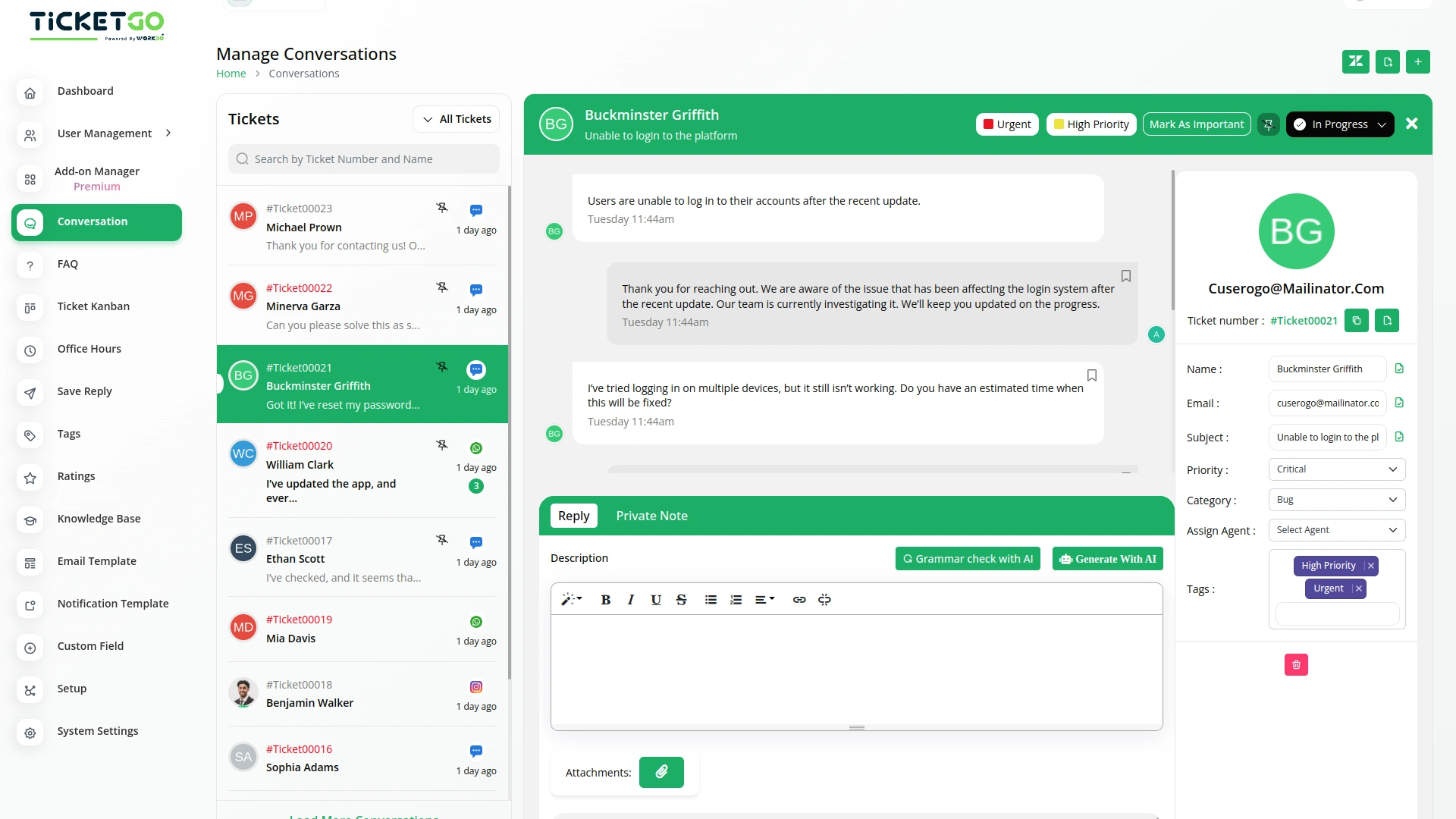 Ticket Kanban – TicketGo Add-On