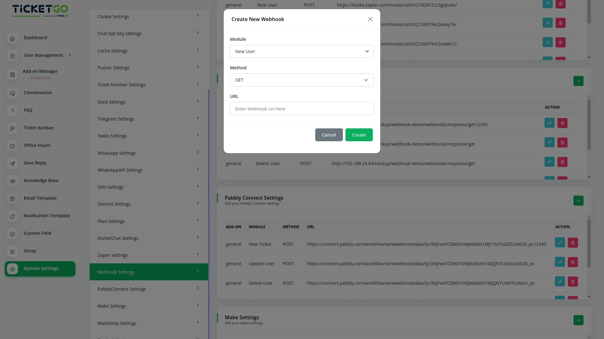 Webhook – TicketGo Add-On