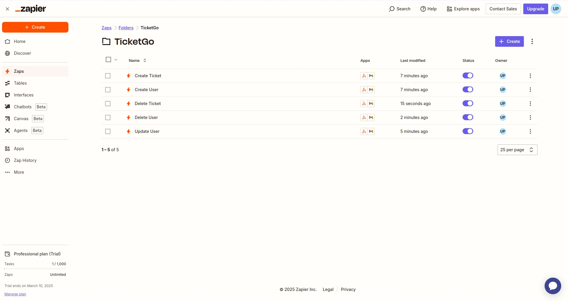 Zapier – TicketGo Add-On