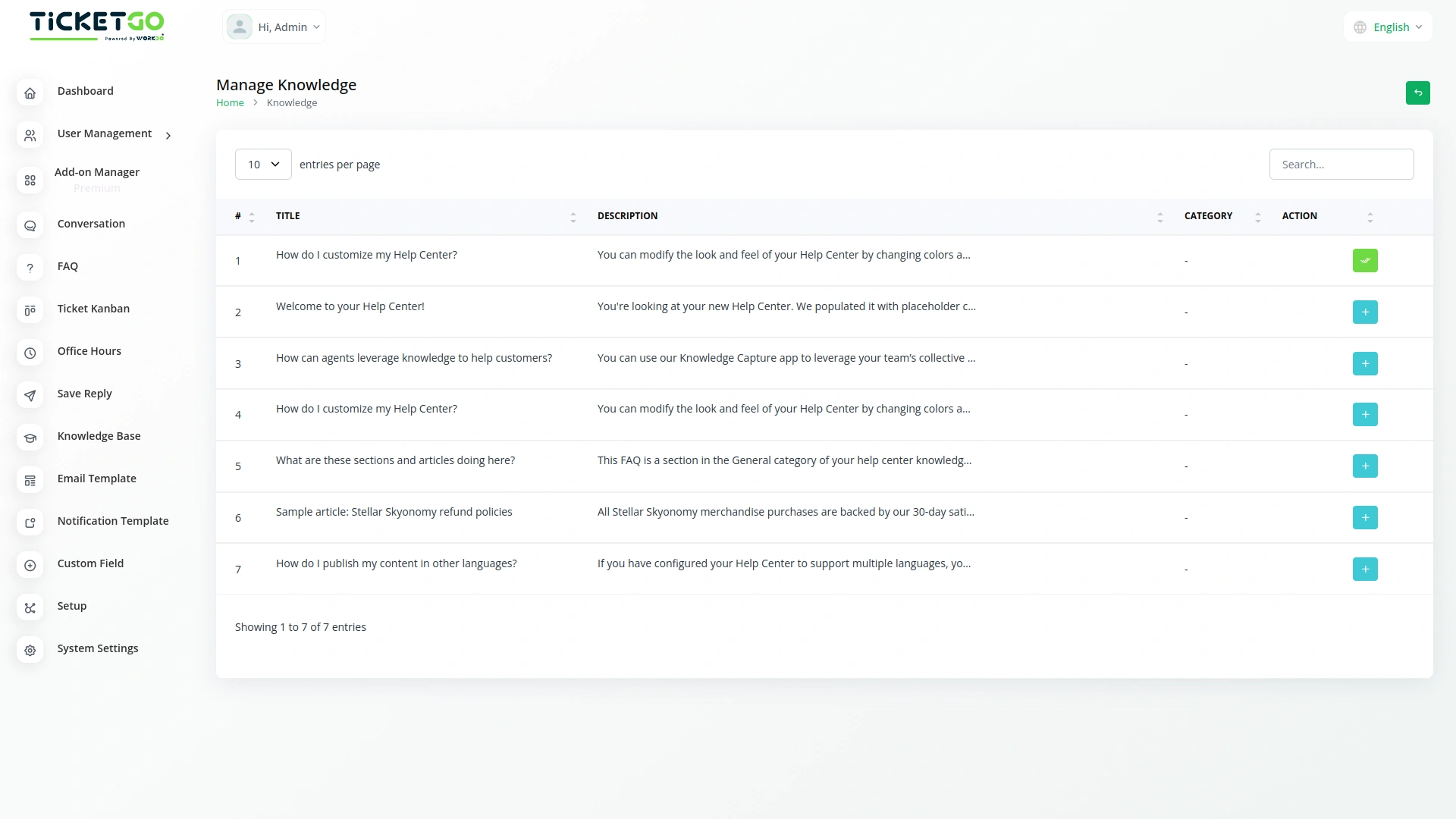 Zendesk – TicketGo Add-On