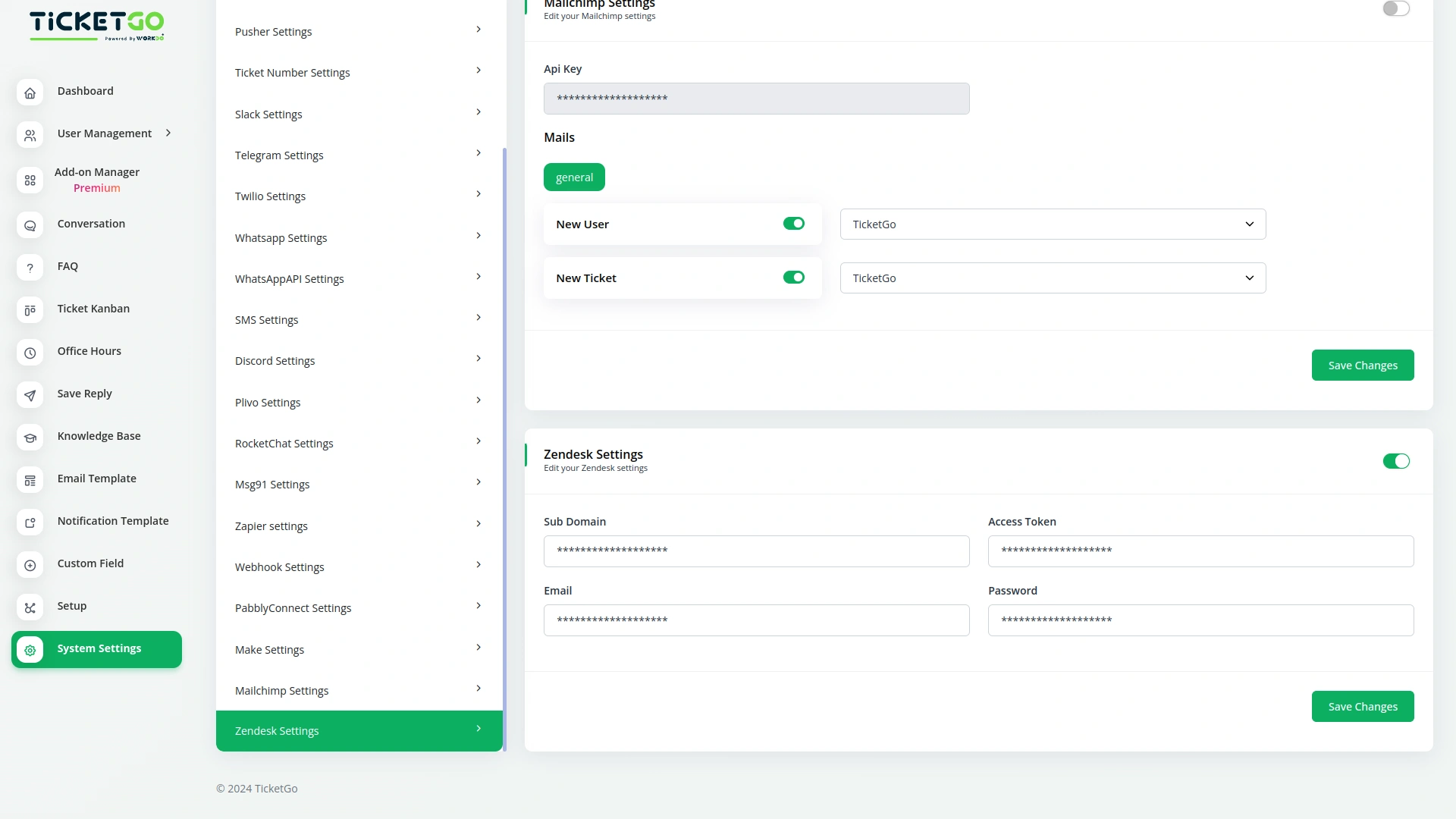 Zendesk – TicketGo Add-On