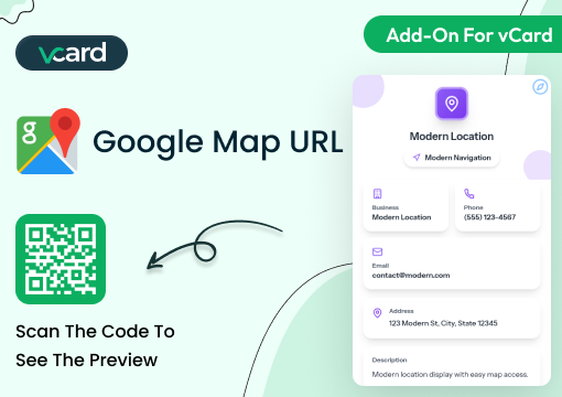 Google Map URL - vCard SaaS Add-On