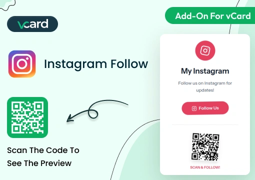Instagram Follow – vCard SaaS Add-On
