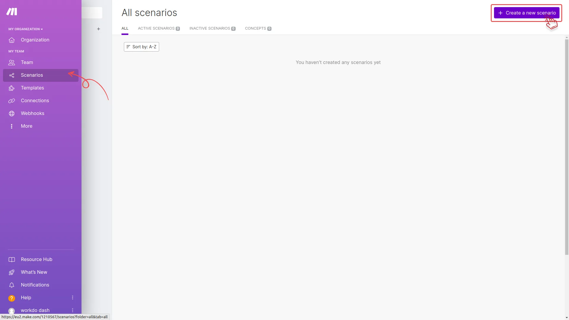how to generate credentials in make