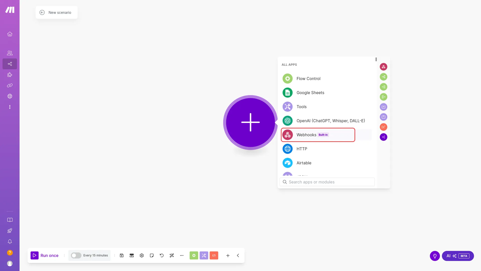 how to generate credentials in make