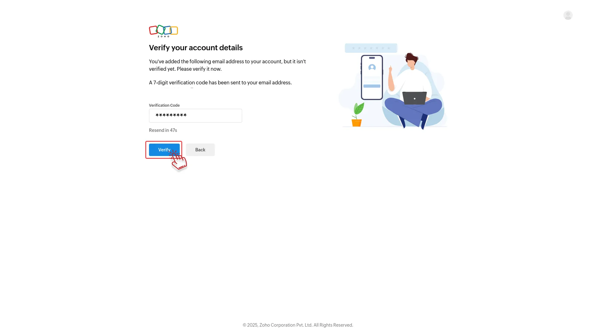 how to generate credentials in zoho