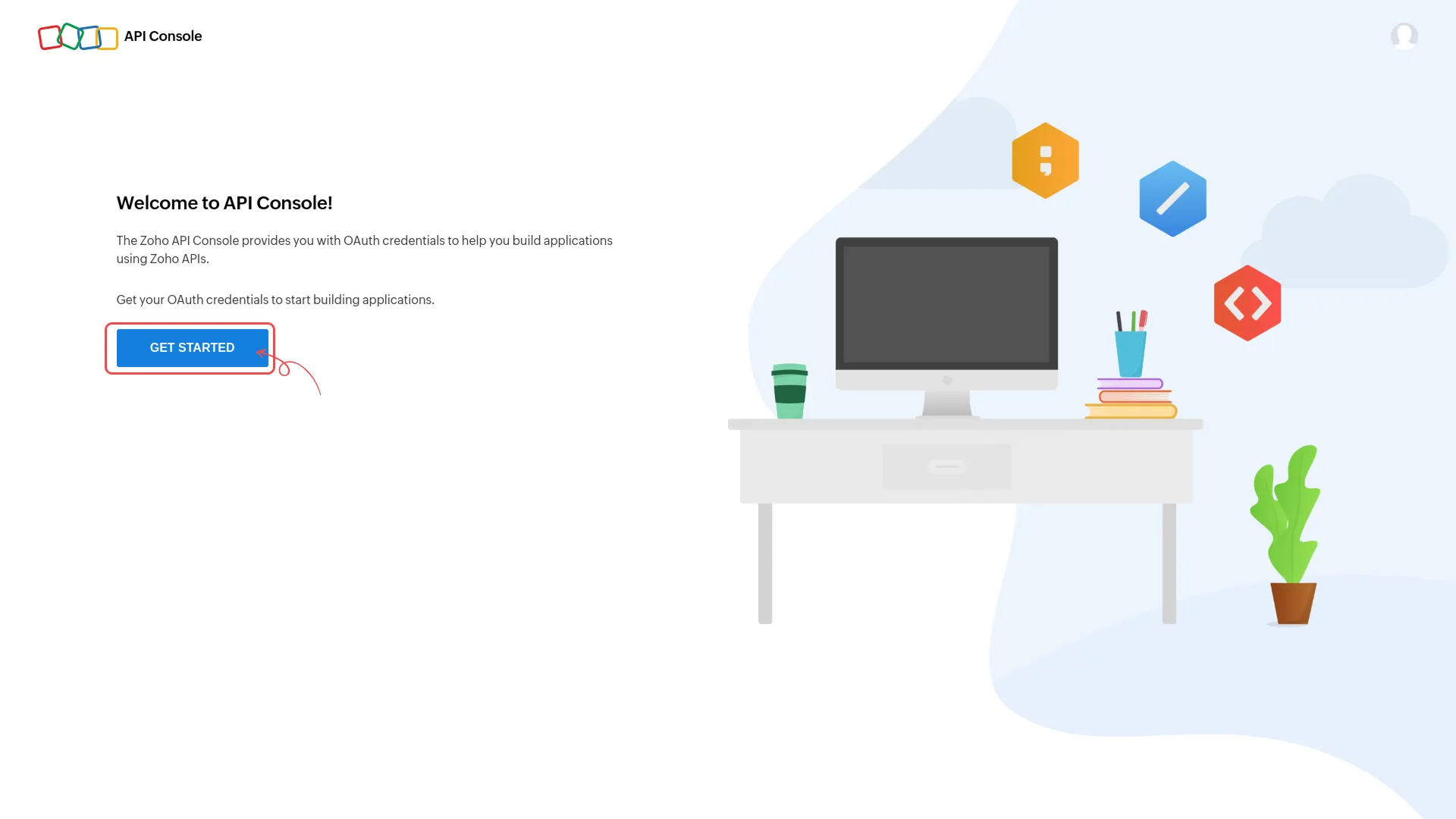 how to generate credentials in zoho
