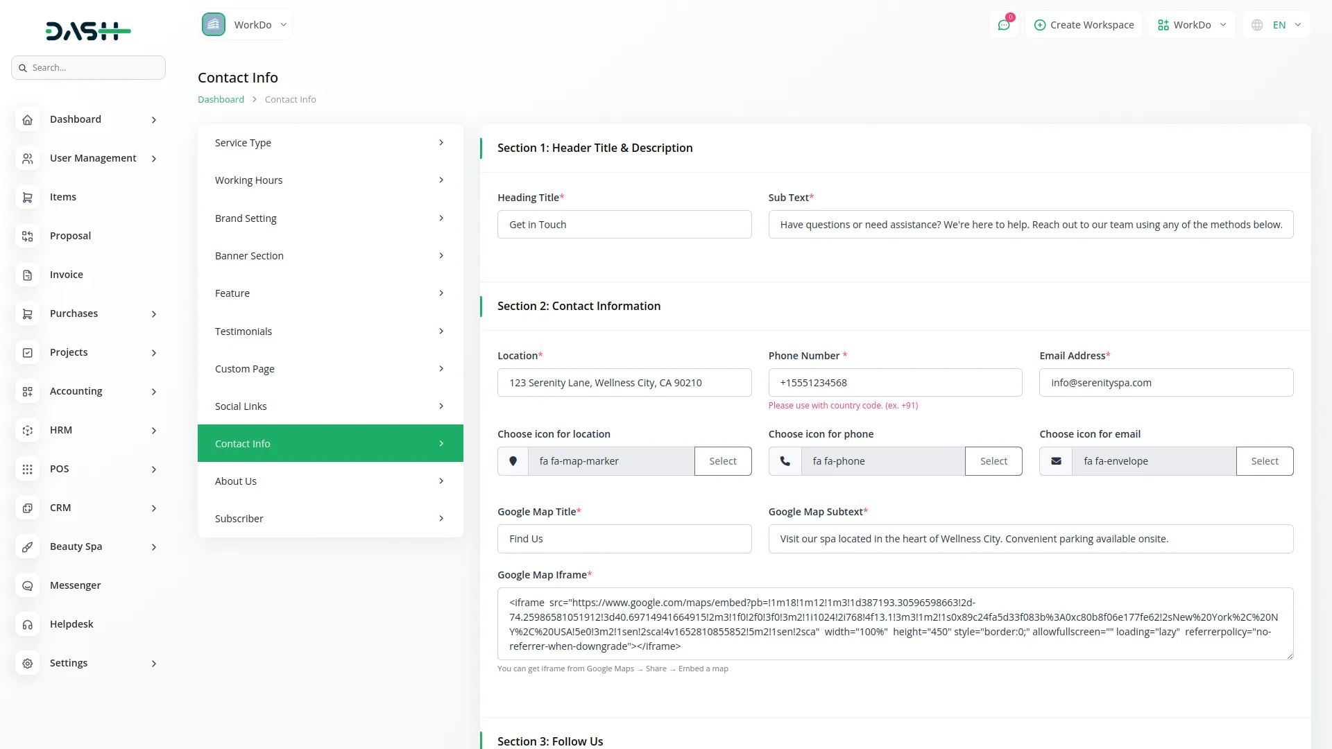 beauty spa management