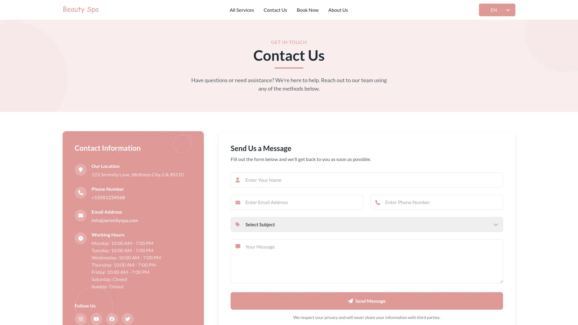 beauty spa management