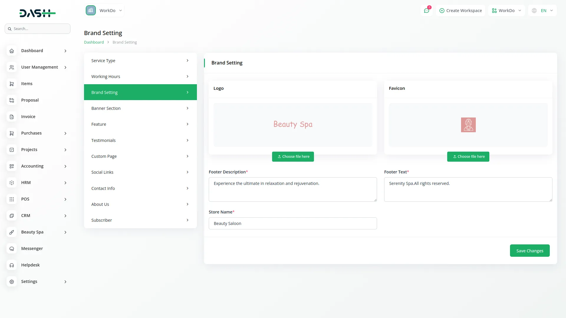 beauty spa management