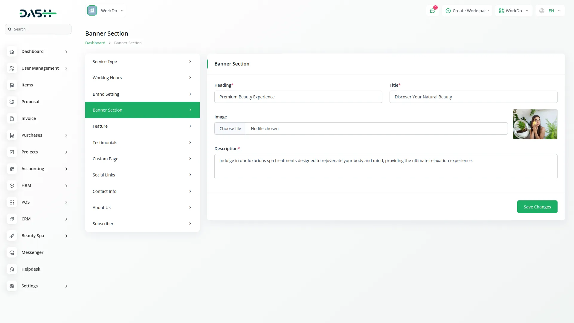 beauty spa management