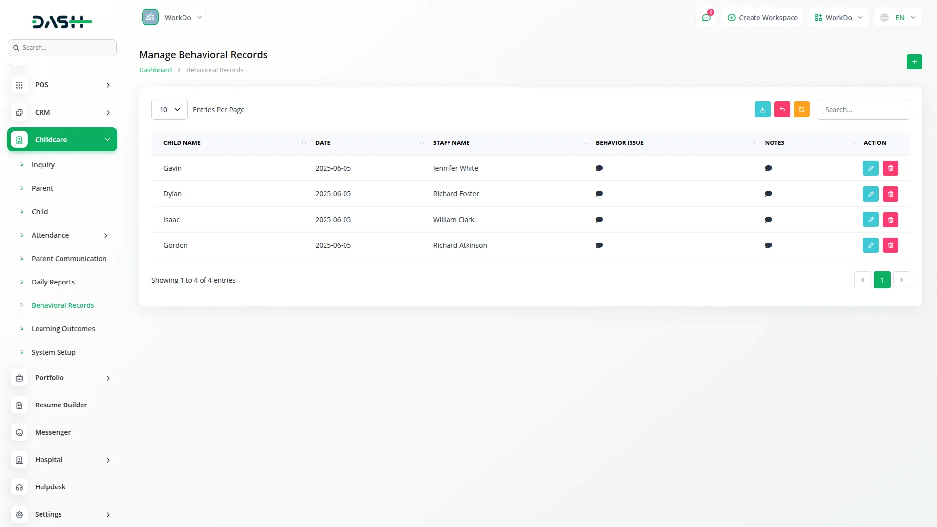 childcare management