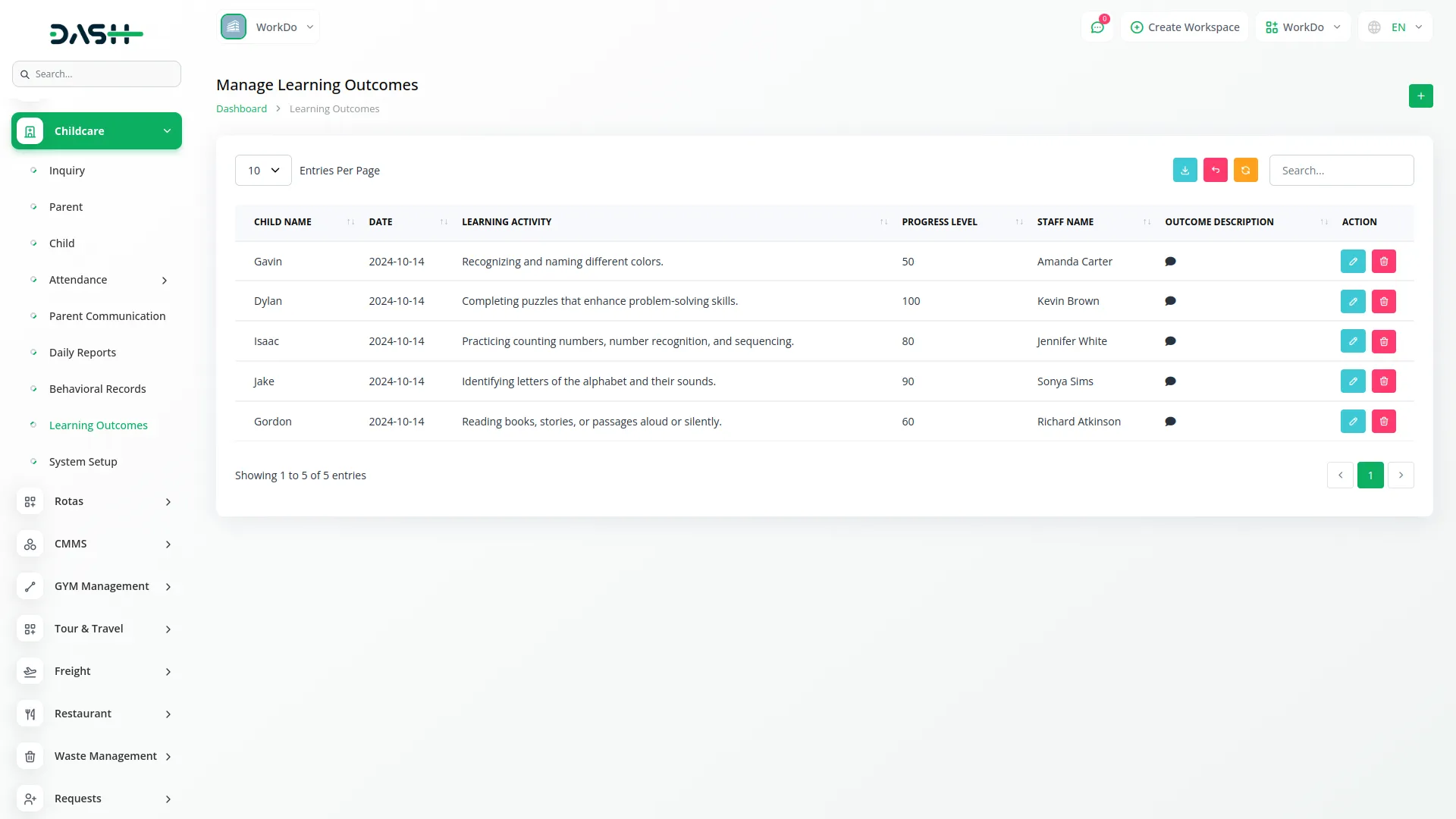 childcare management