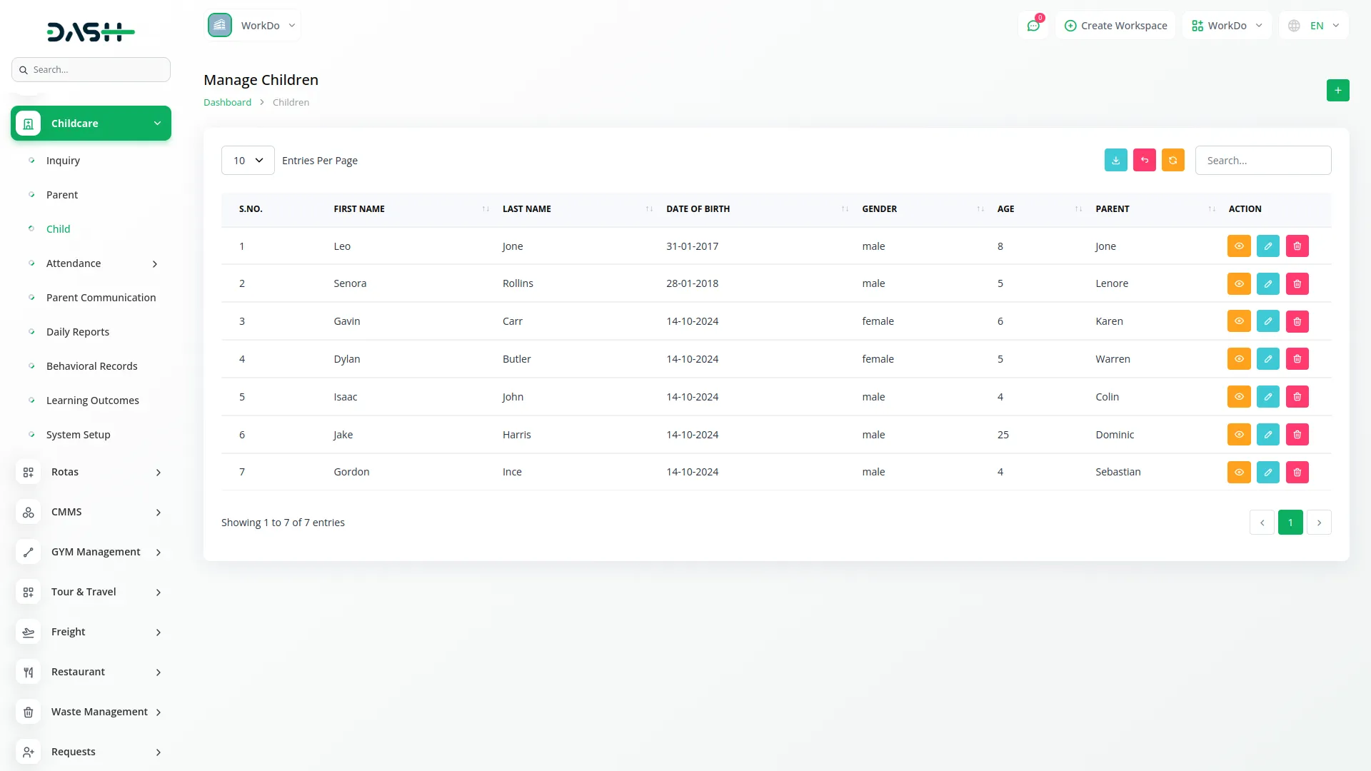 childcare management