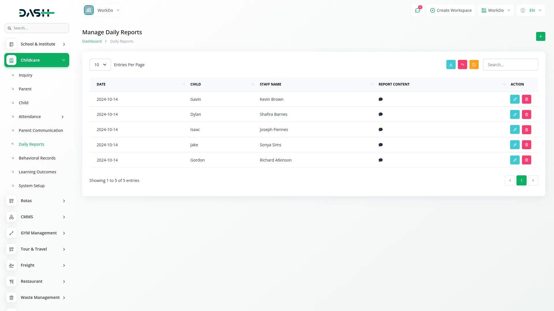 childcare management