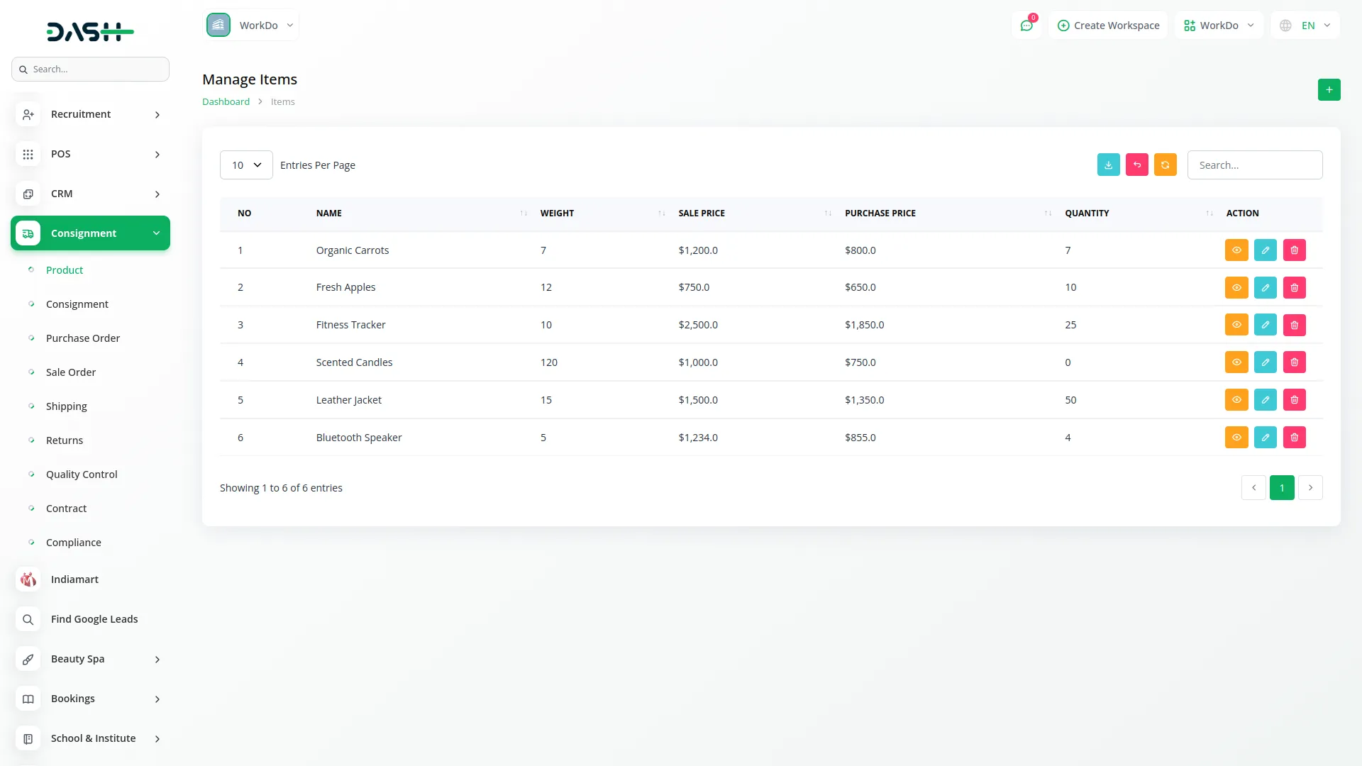 consignment management