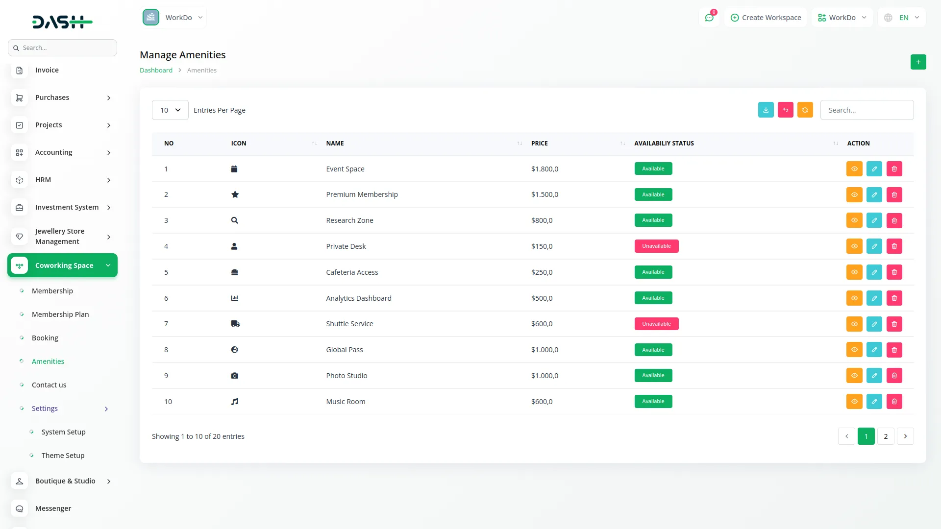 coworking space management