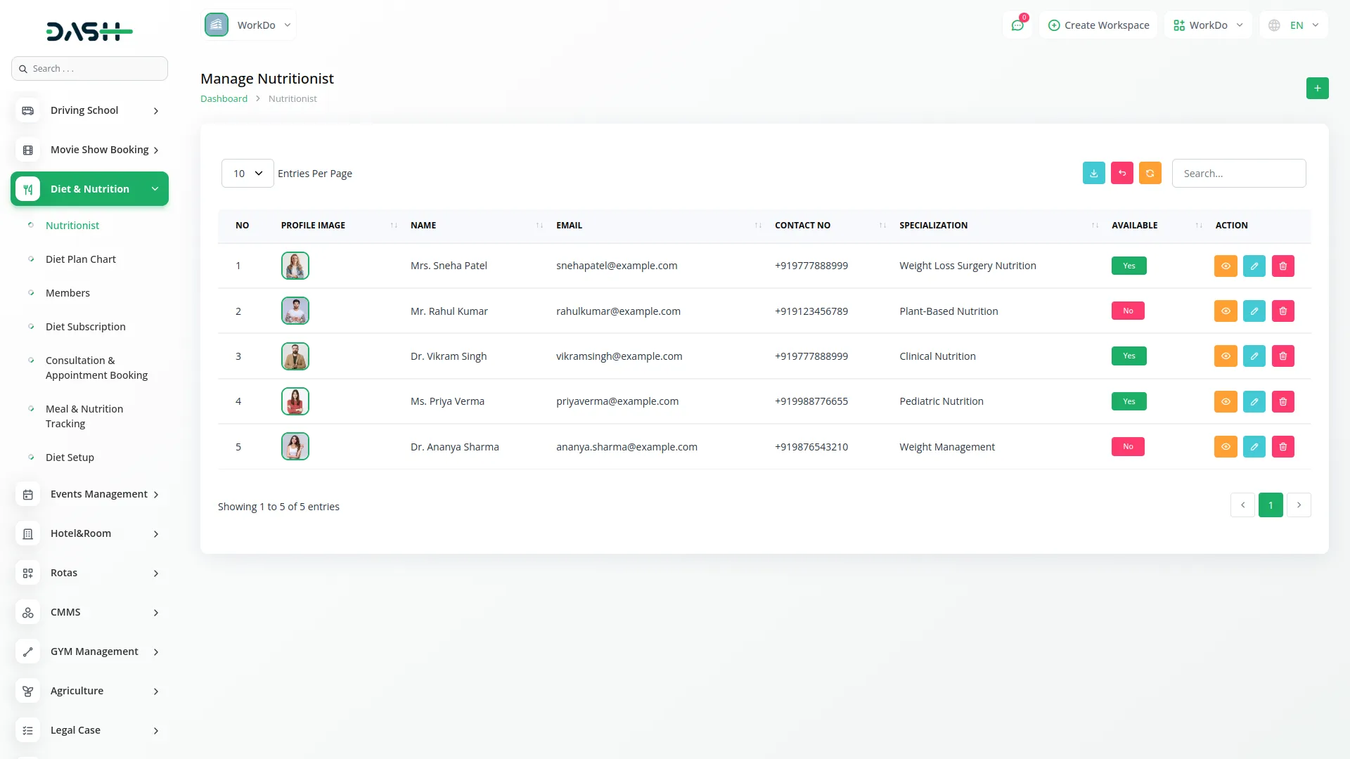 nutrition consultant