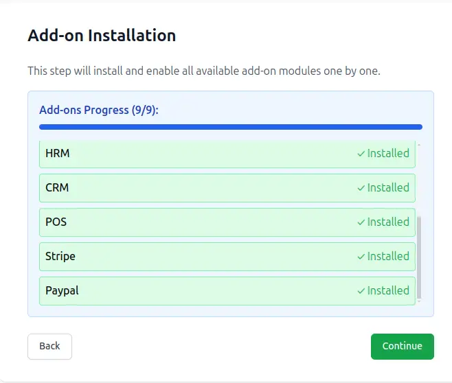 installation complete