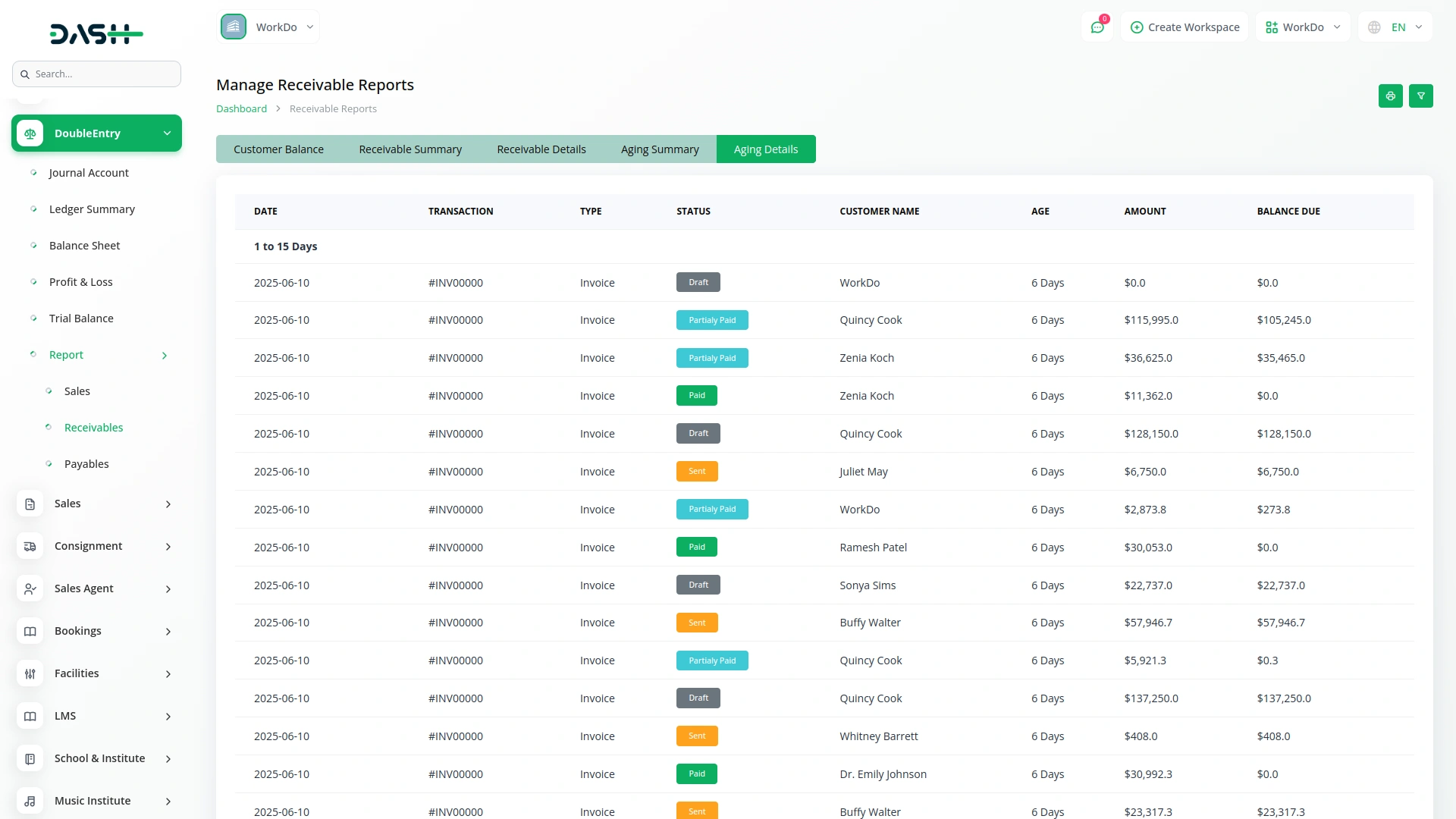 double entry dash saas