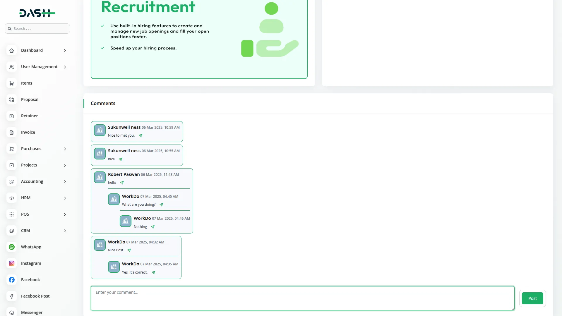 facebook post integration
