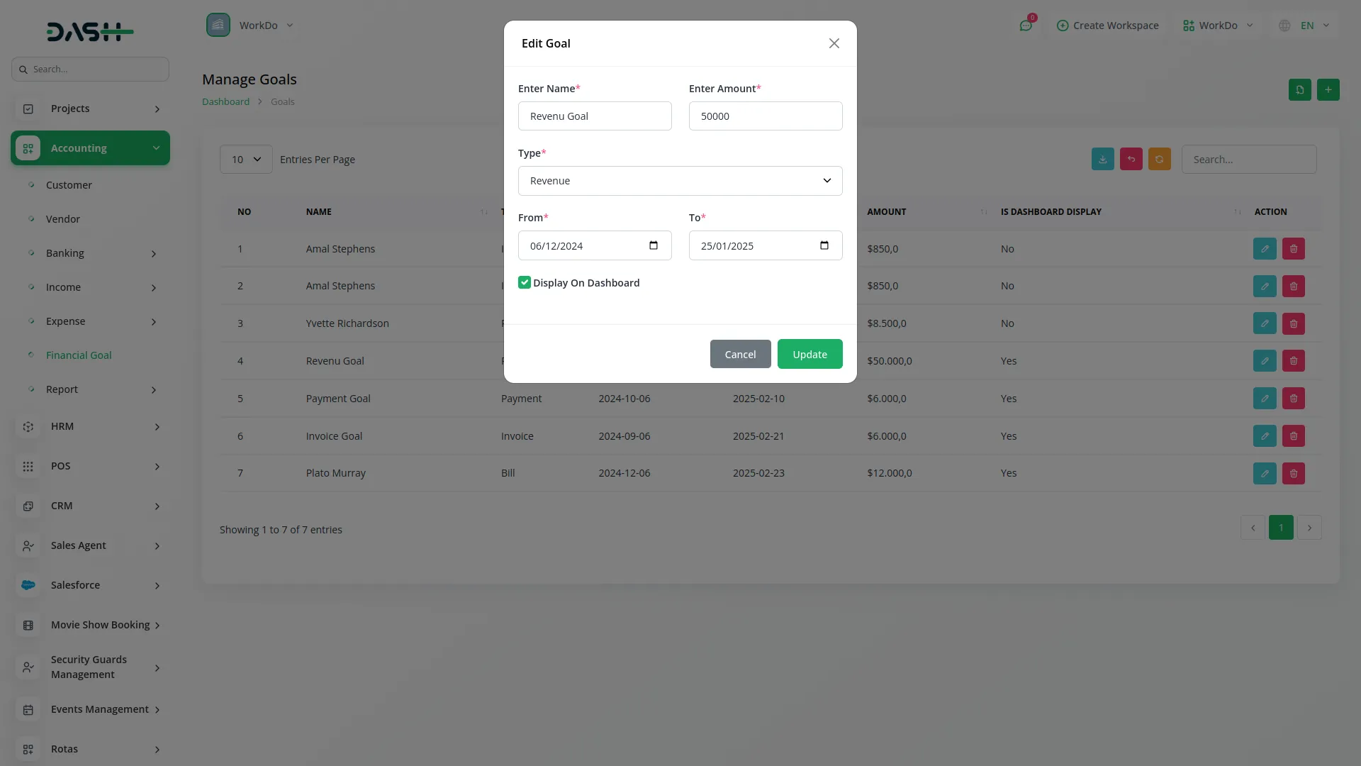 support ticket dash saas