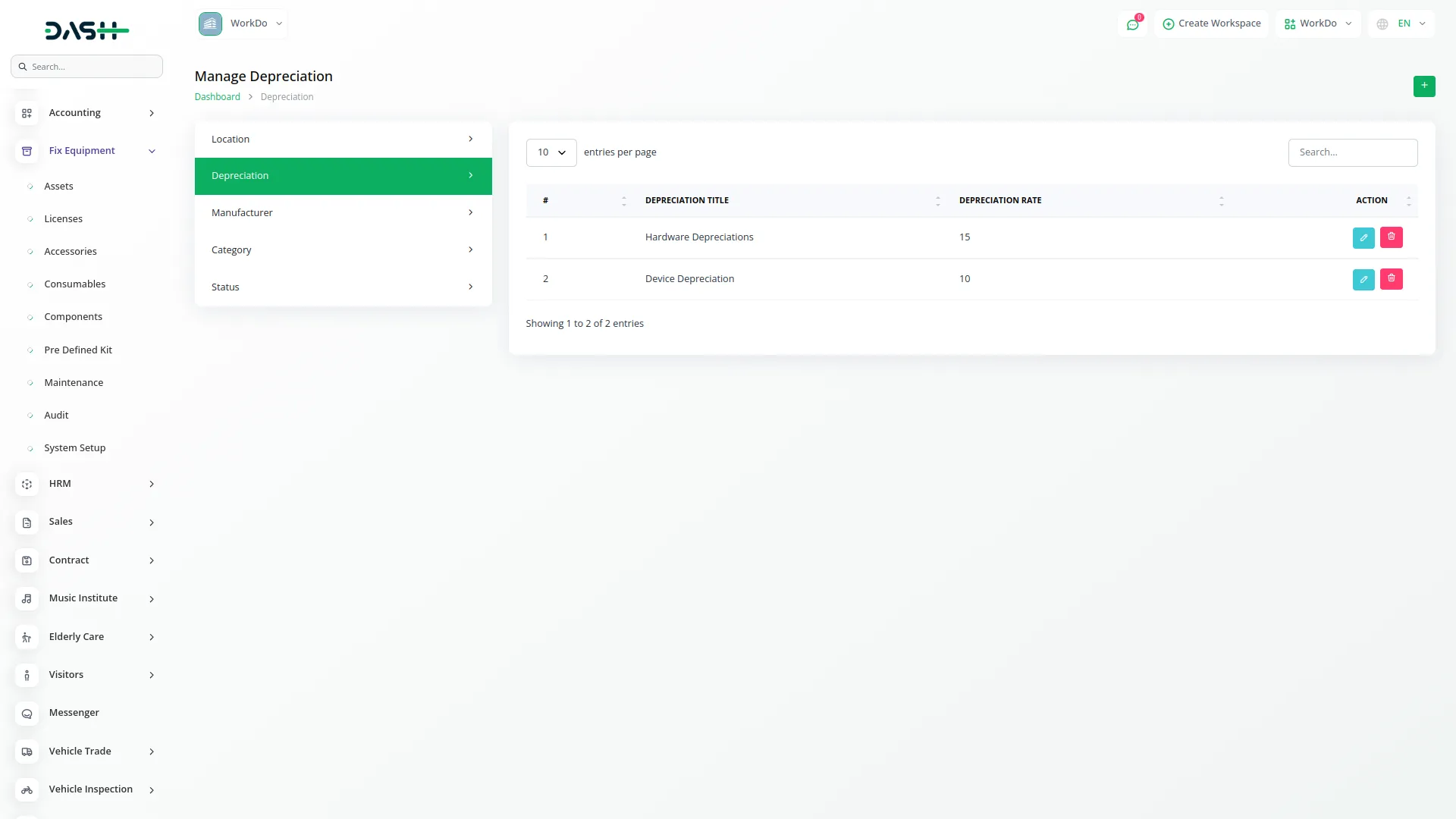 fix equipment integration