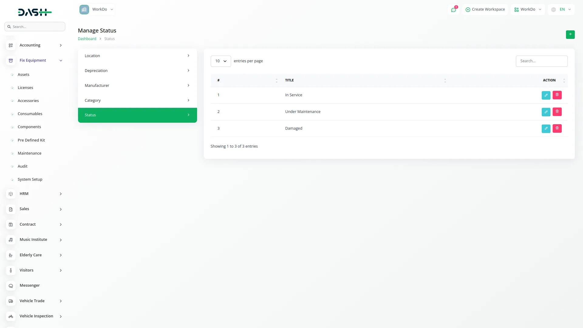 fix equipment integration