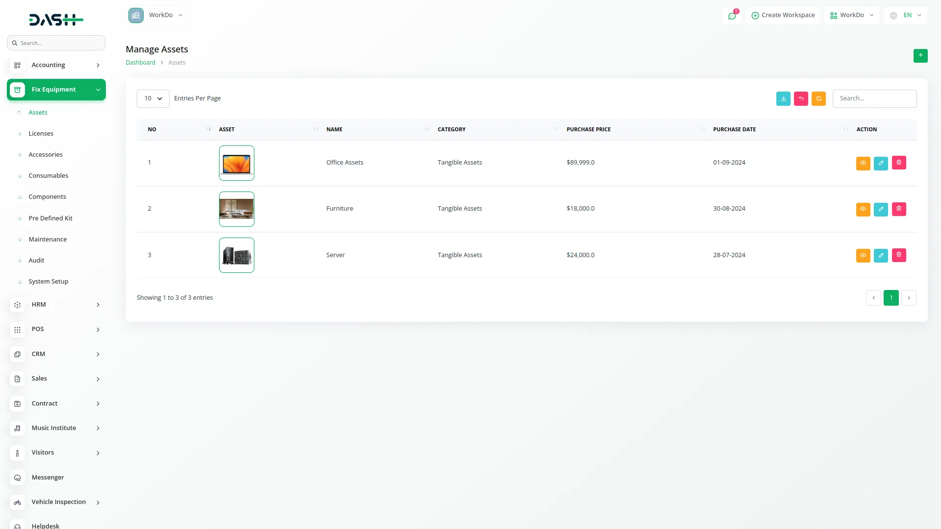 fix equipment integration
