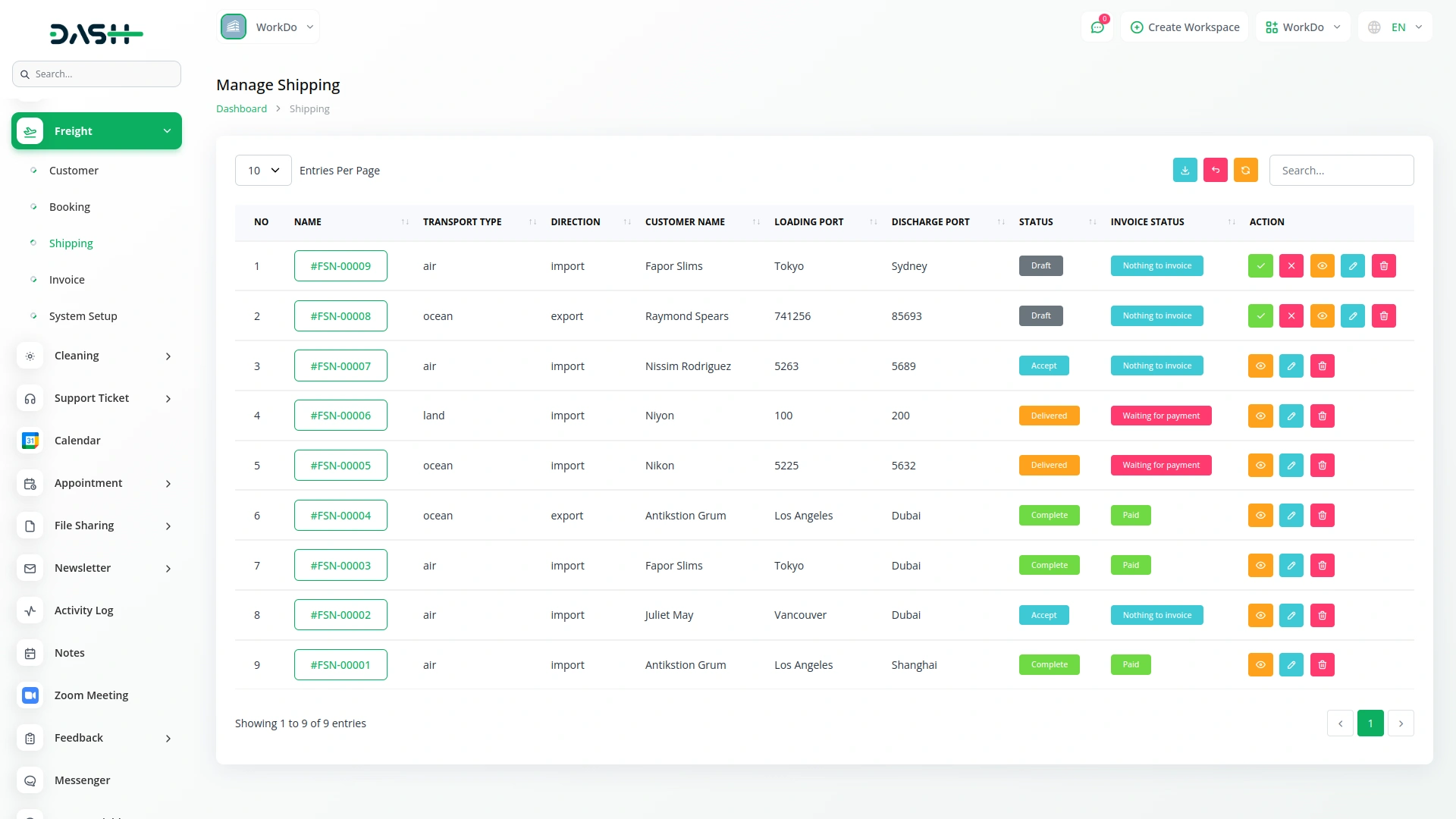freight management system