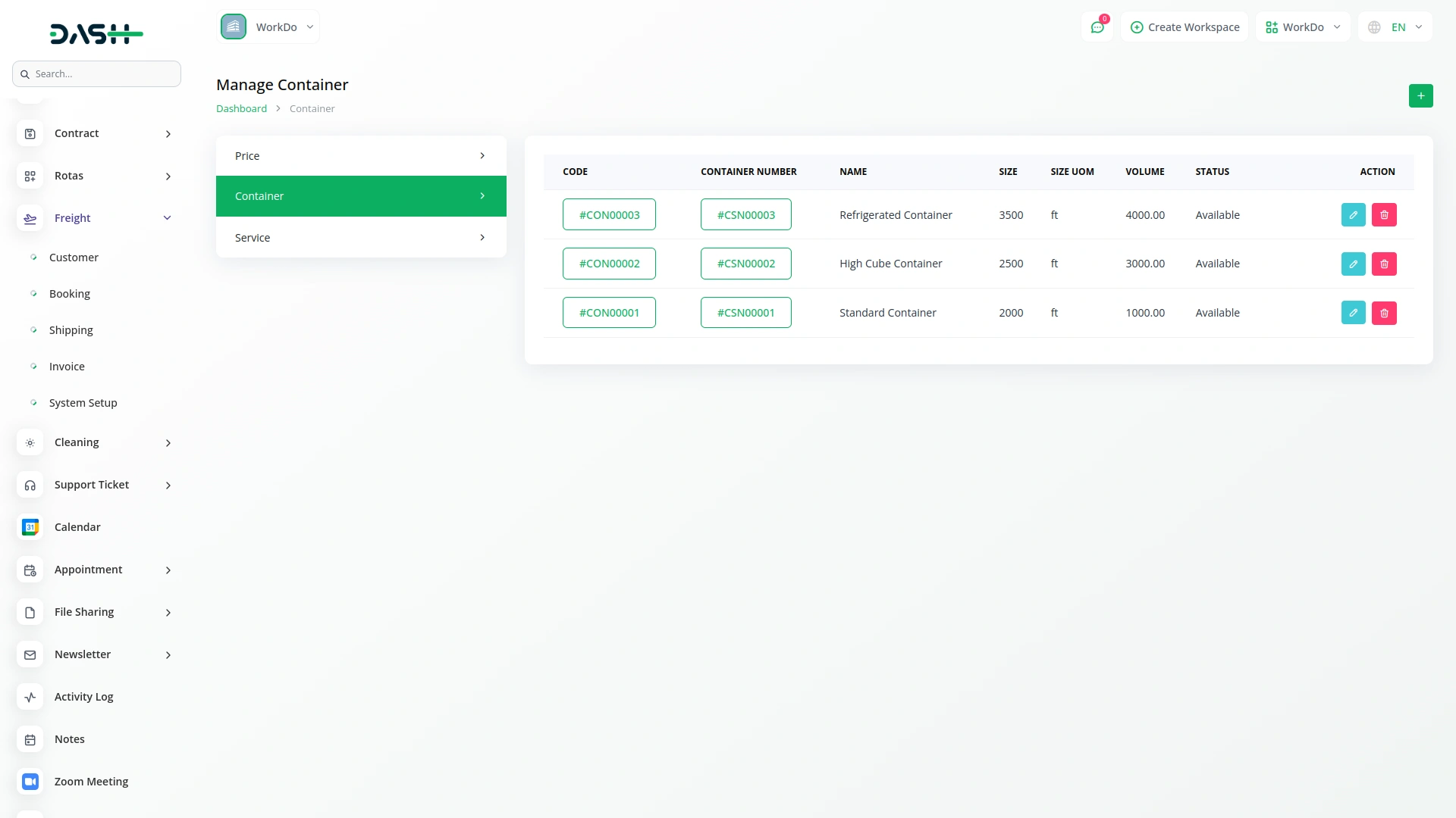 freight management system