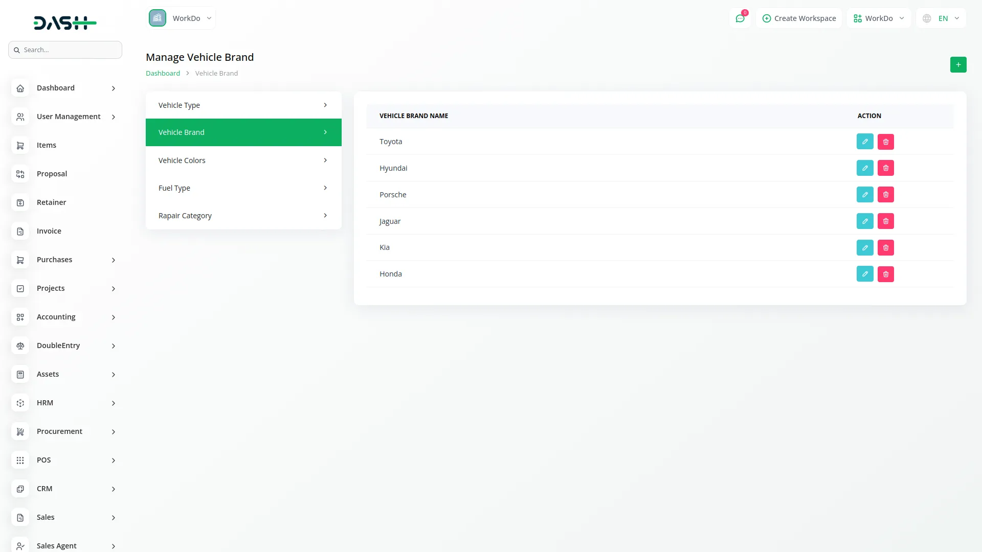 garage workshop management