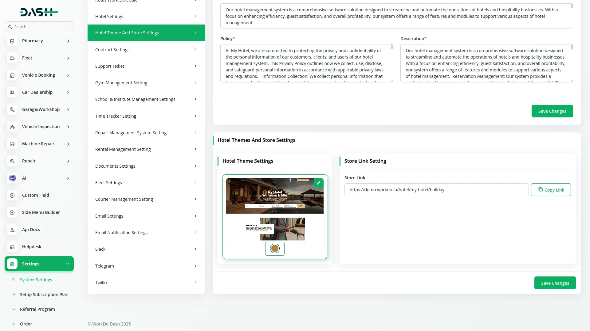 hotel & room management