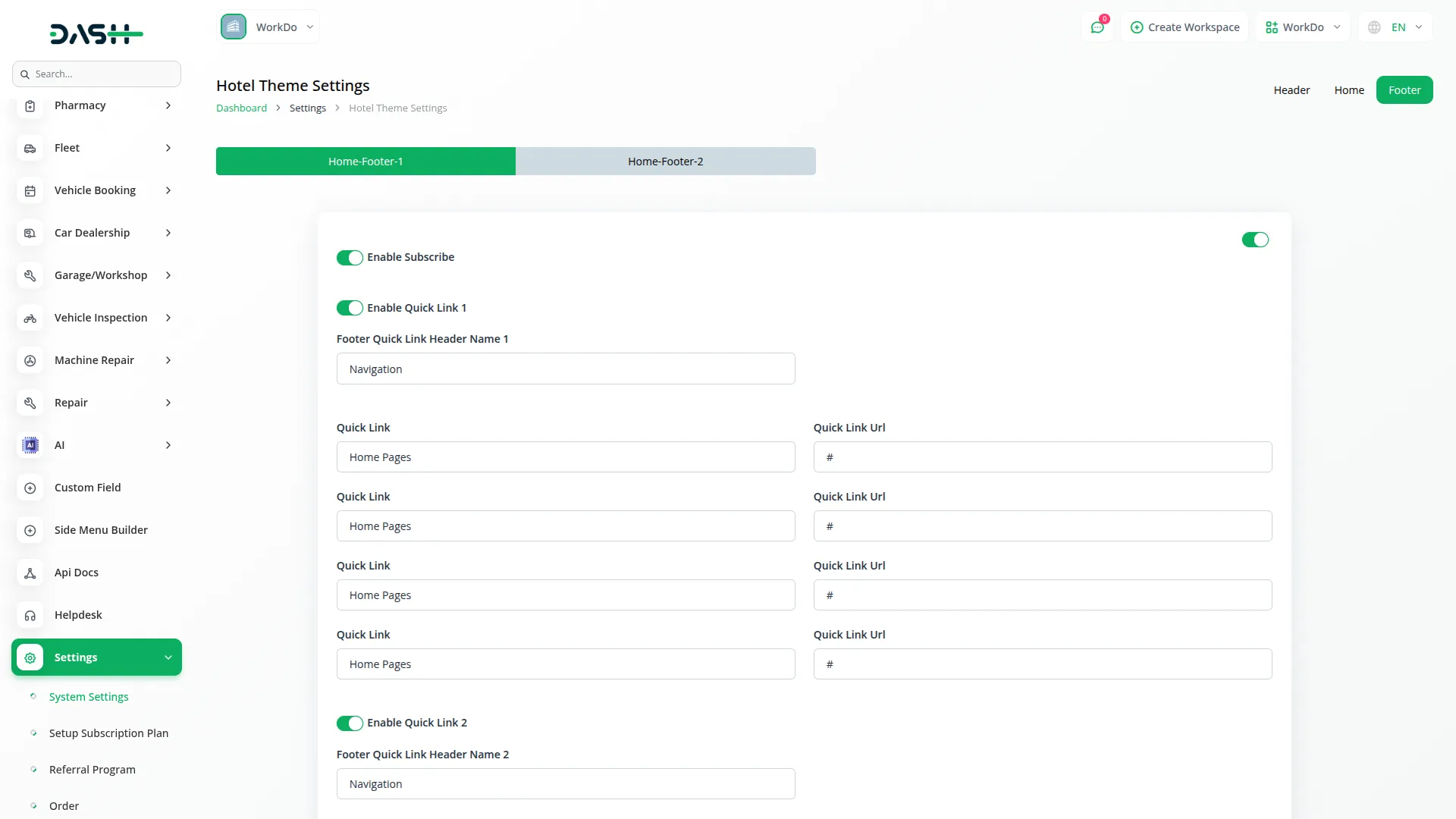 hotel & room management