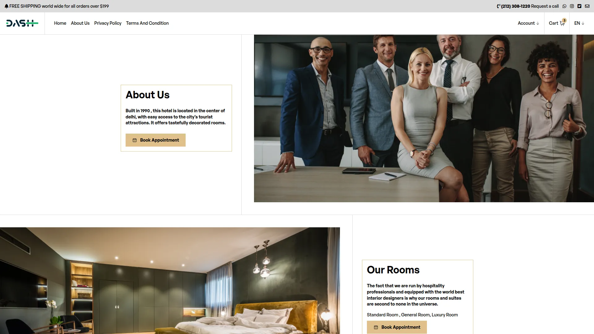 hotel & room management