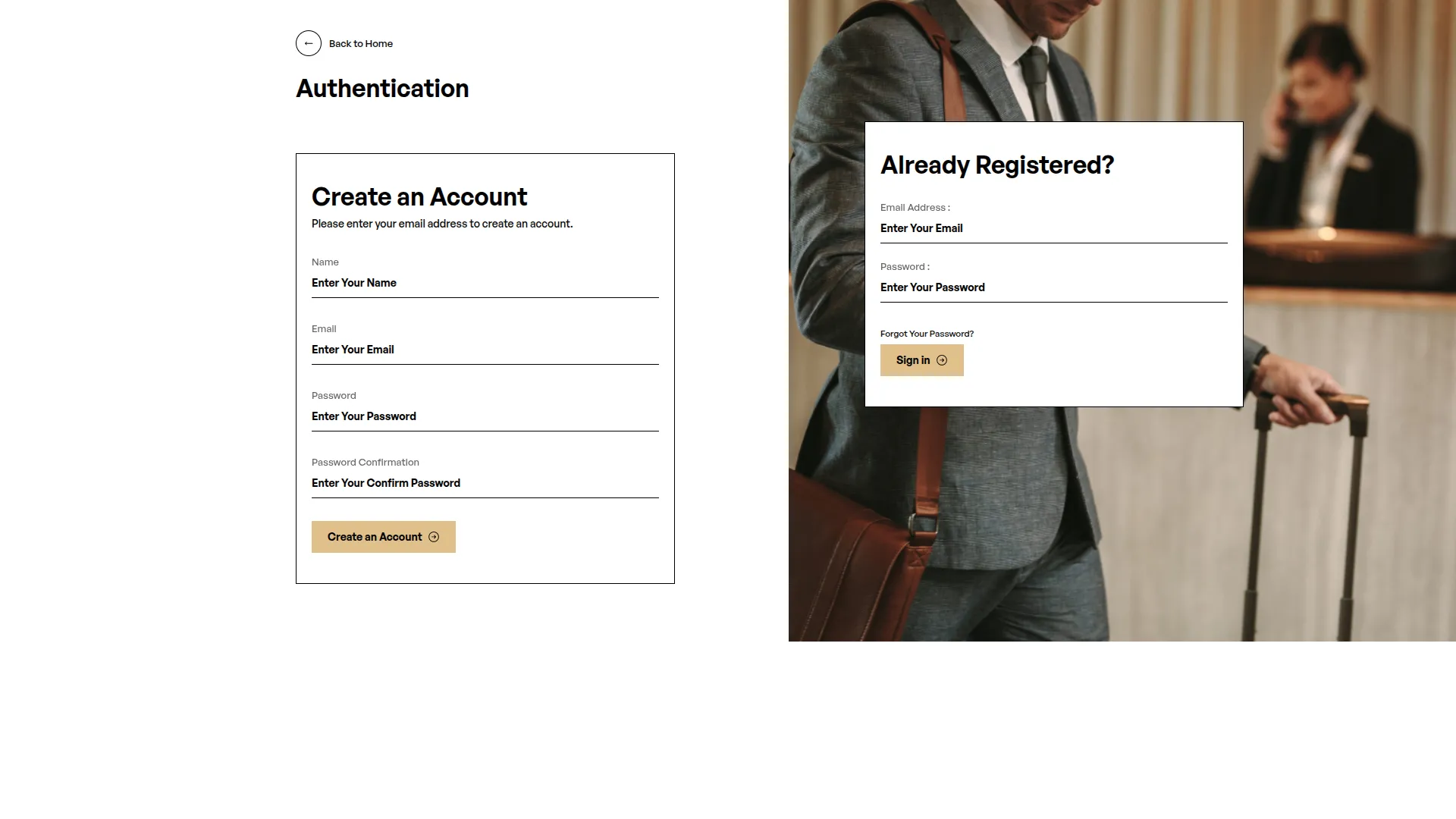 hotel & room management