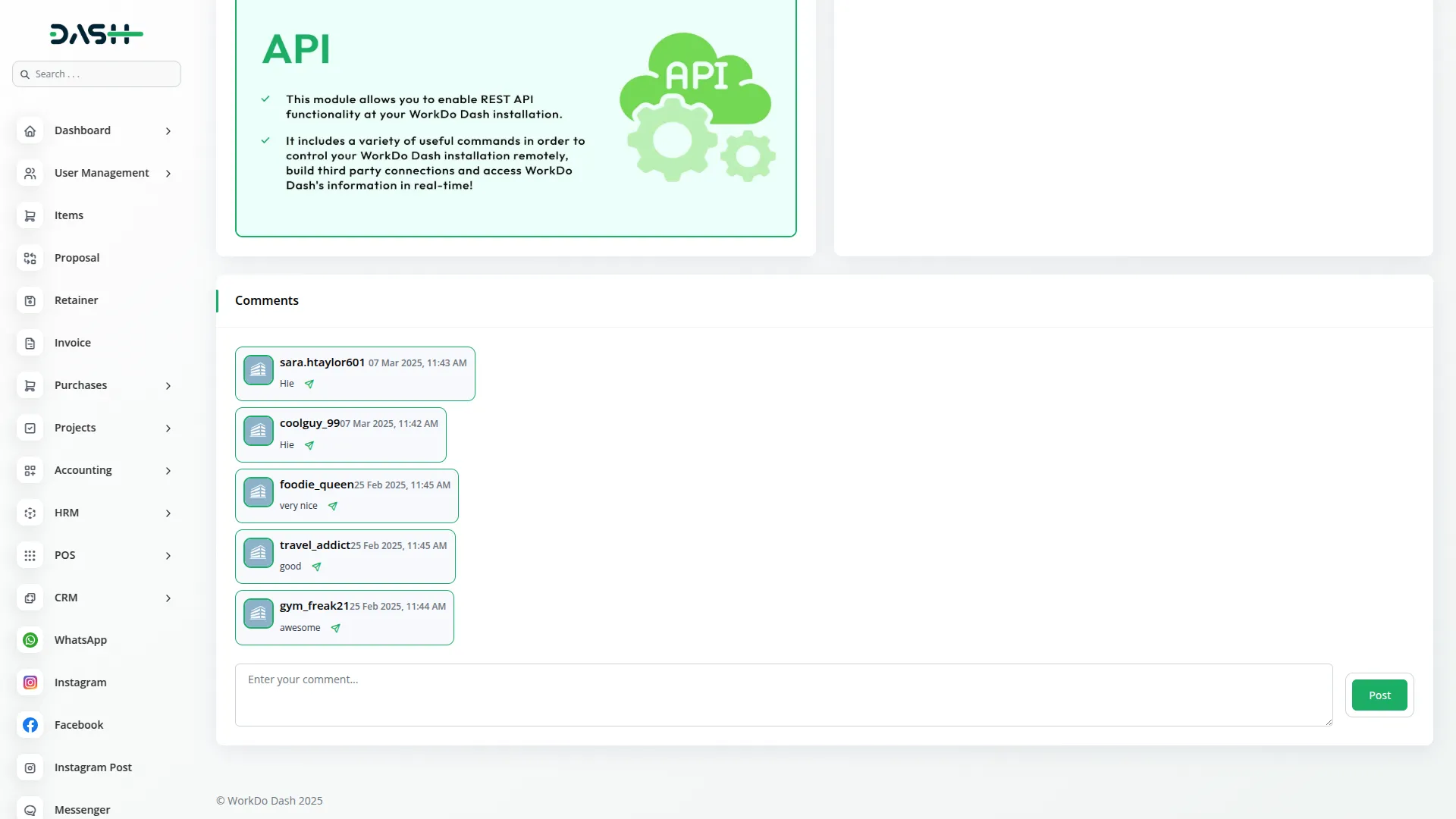 instagram post integration