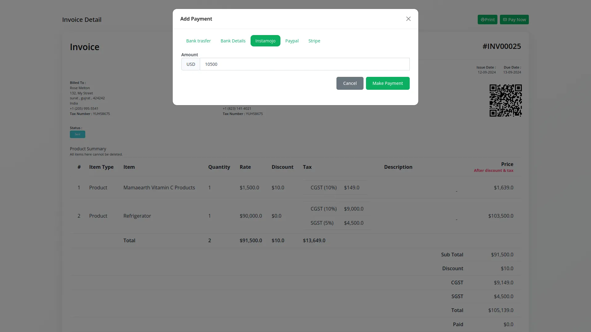 instamojo payment gateway 