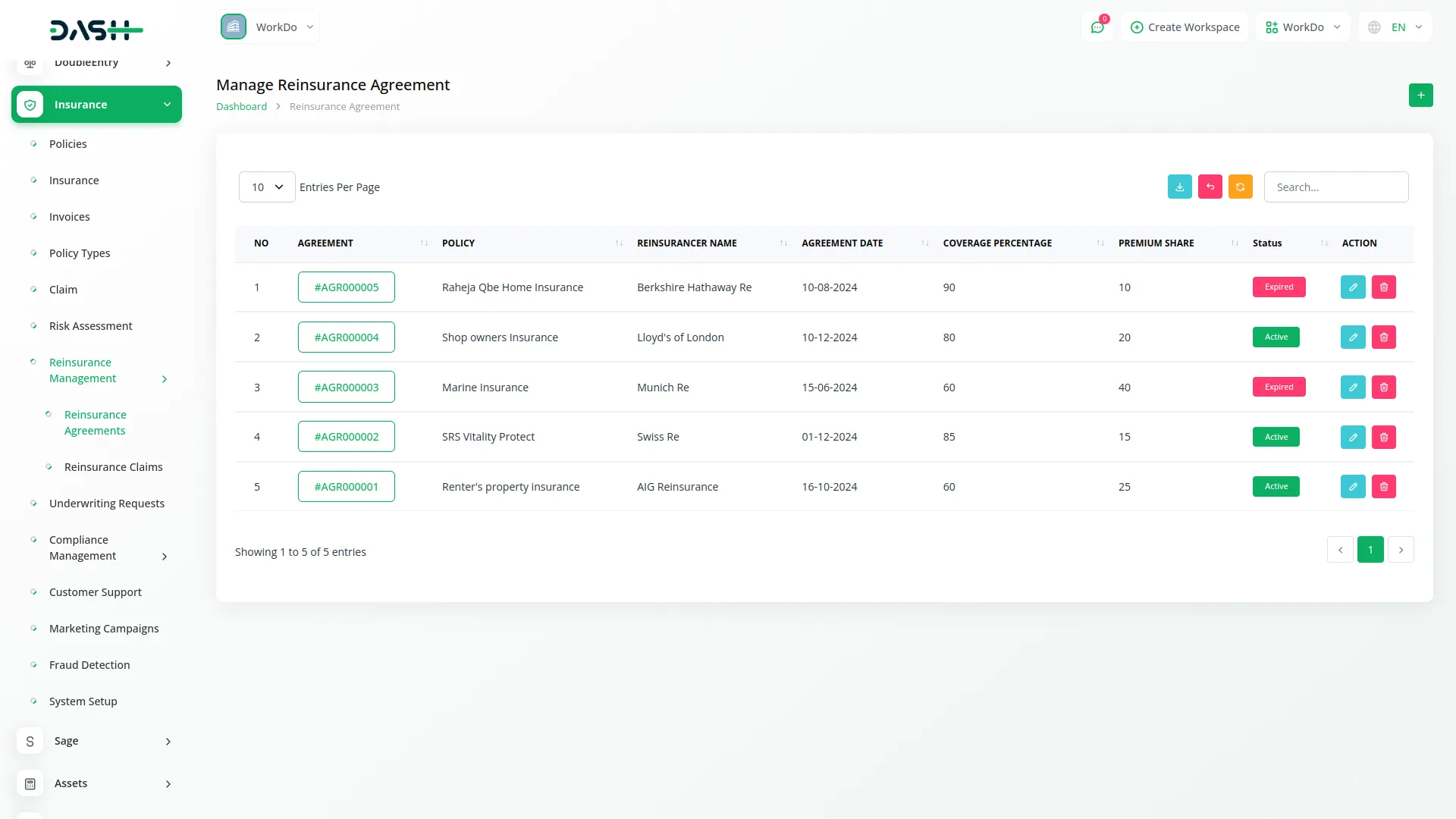 insurance management integration