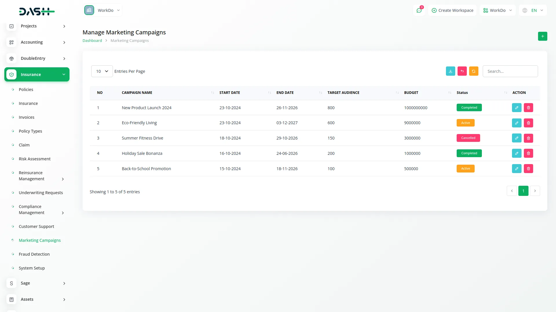 insurance management integration