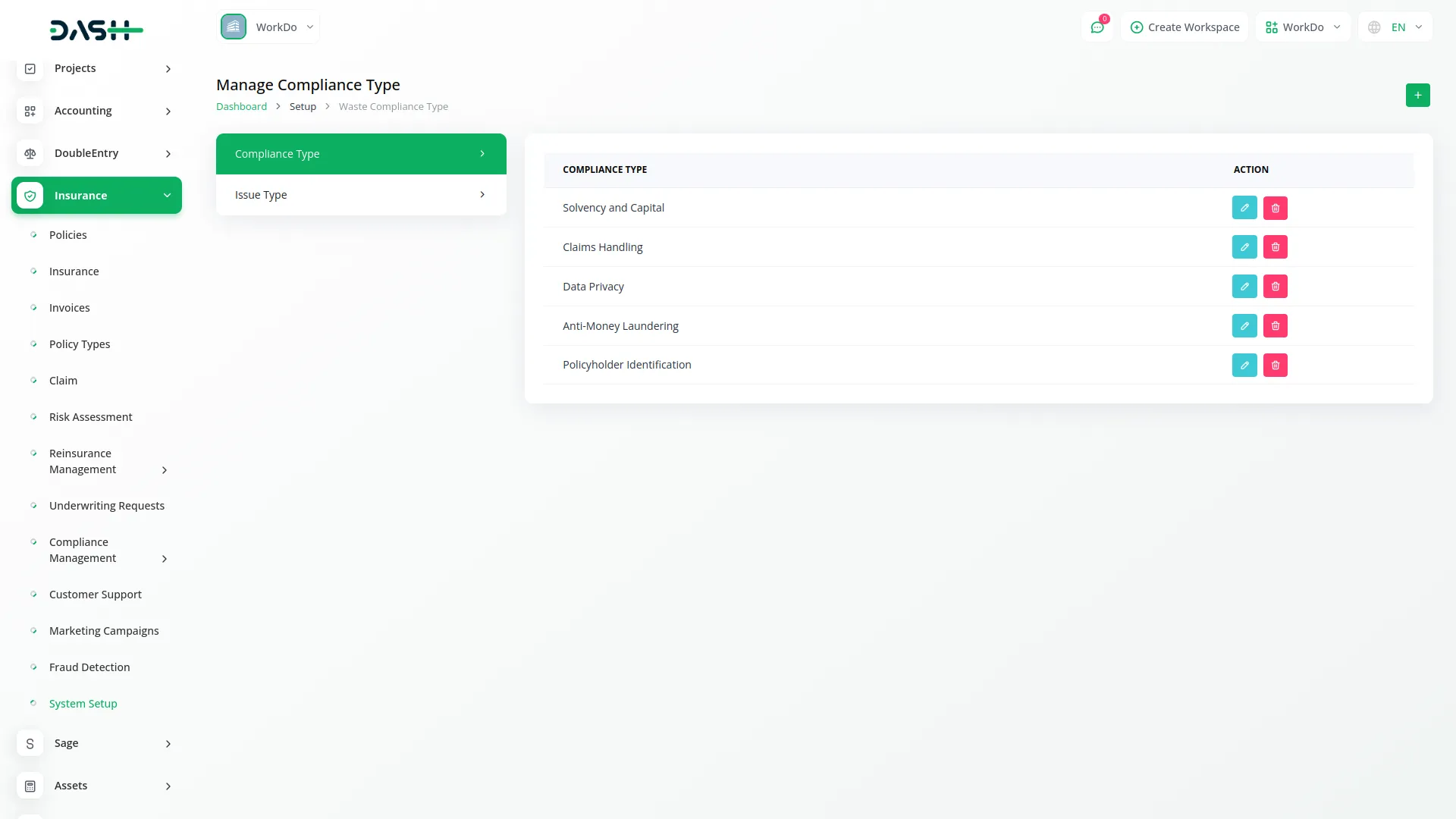 insurance management integration