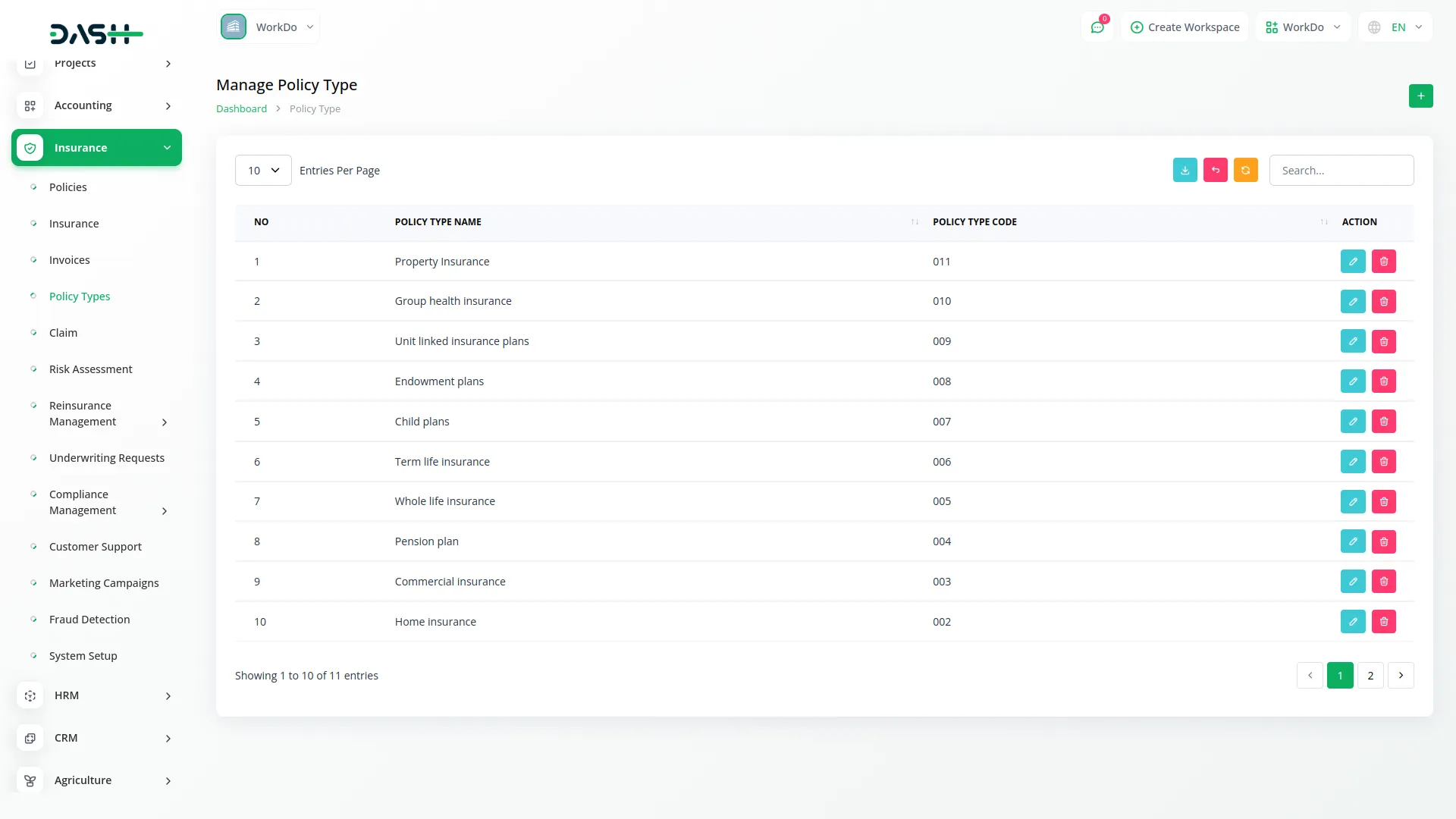 insurance management integration