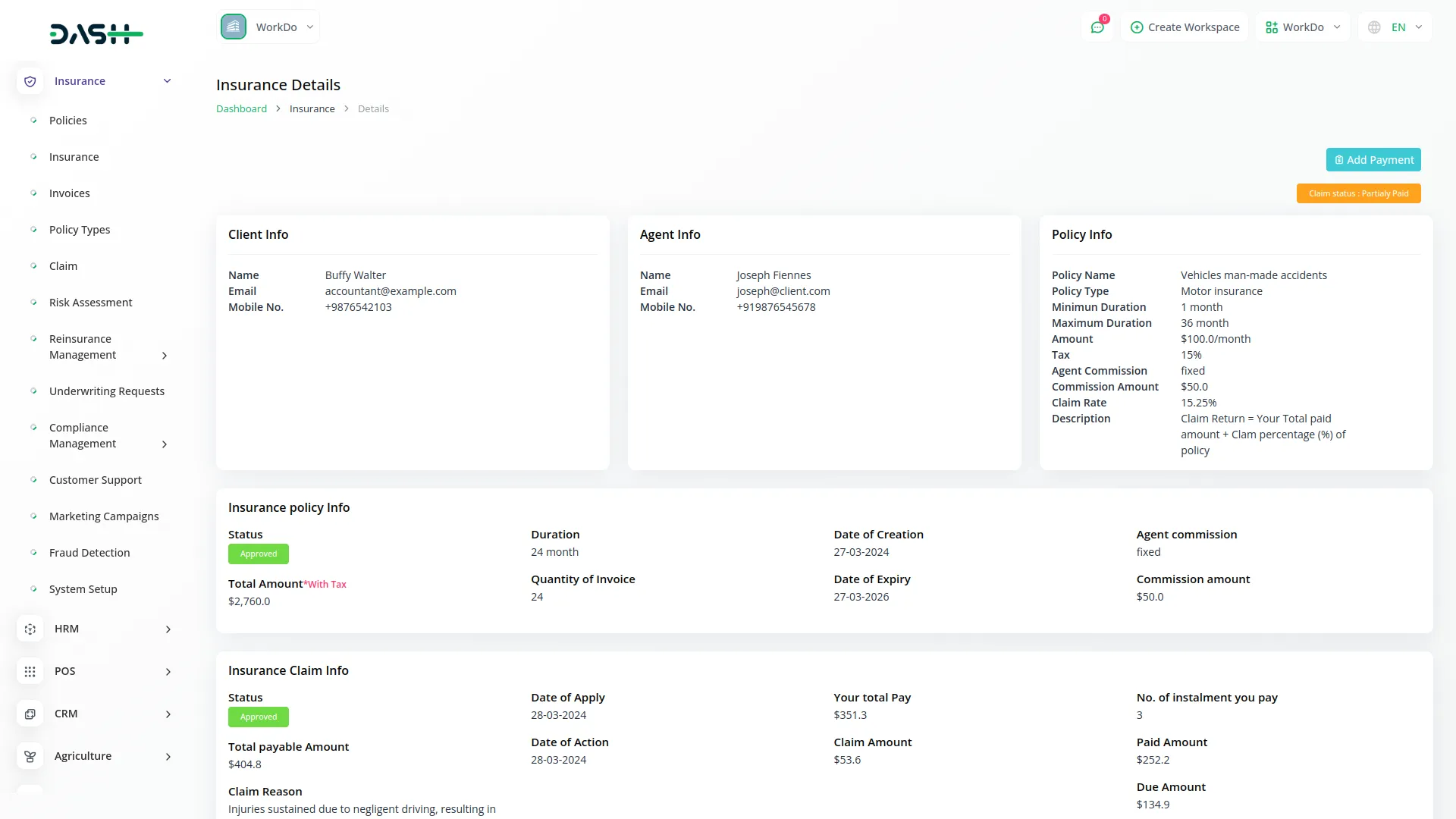 insurance management integration